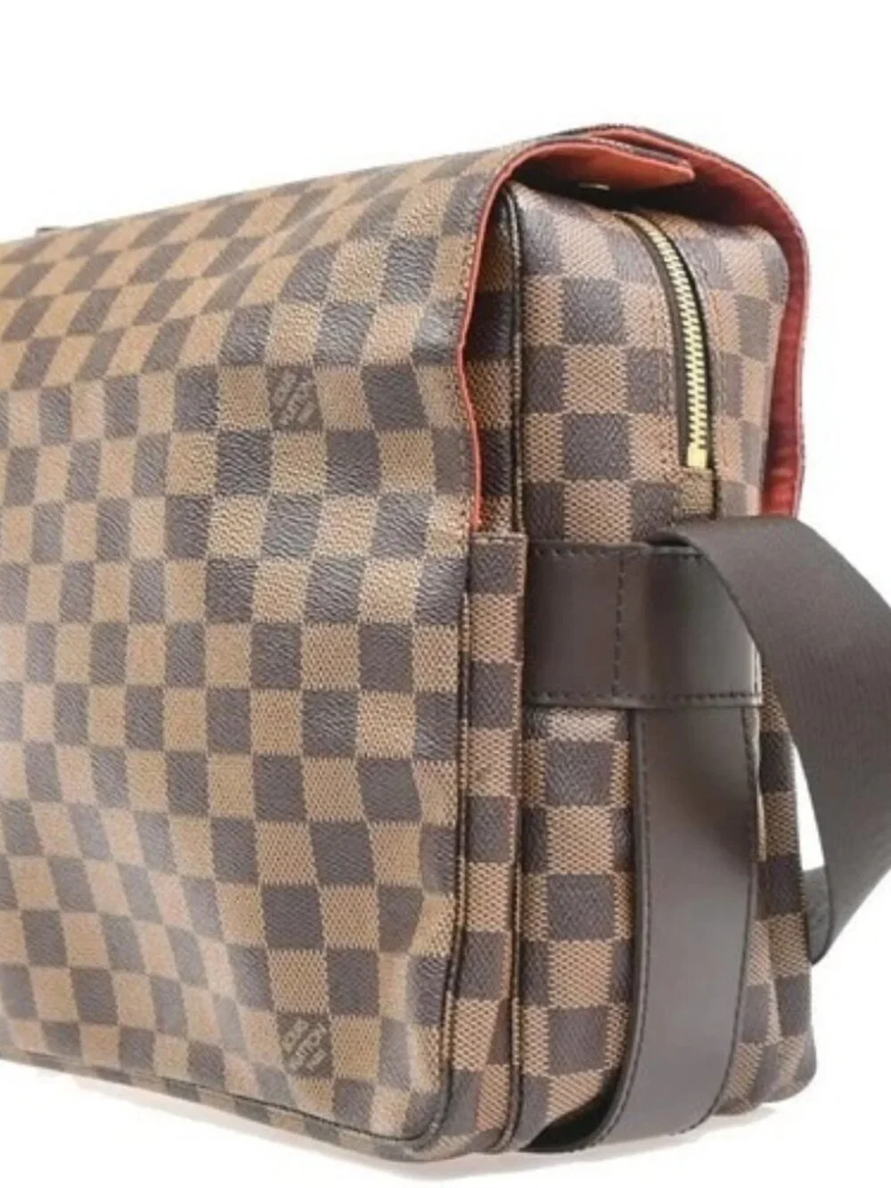 LOUIS VUITTON Naviglio Shoulder Bag Damier Ebene Leather Brown N45255 15YH939